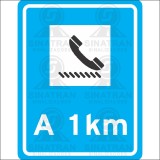 Posto telefônico a 1 km 
